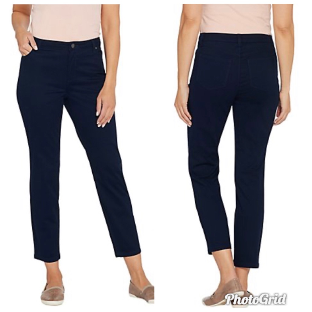 Susan Graver Stretch Sateen Ankle Pants
